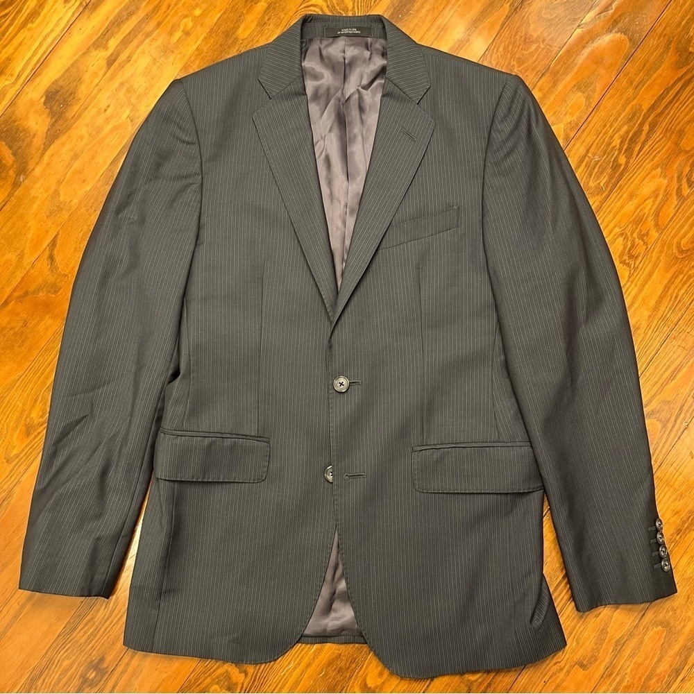 Saks Fifth Avenue 100% Wool‎ Black Series Blazer 38R Cloth by Ermenegildo Zegna